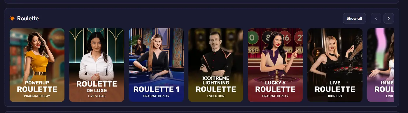Live-Roulette-Tisch im Spinrise Casino